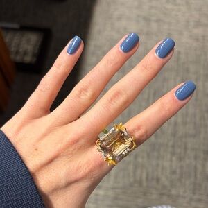 Elegant Gold and Silver Statement Ring
